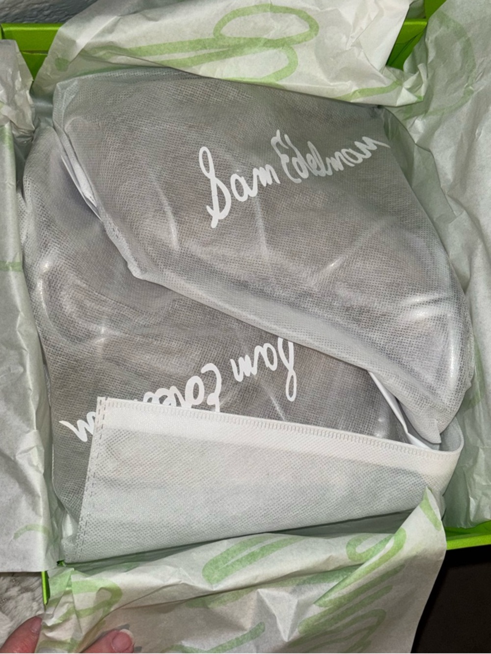2/$120 SAM EDeLMAN NIB Silver Isadora Ankle Strap Sandal, Metallic Heels - Picture 7 of 16